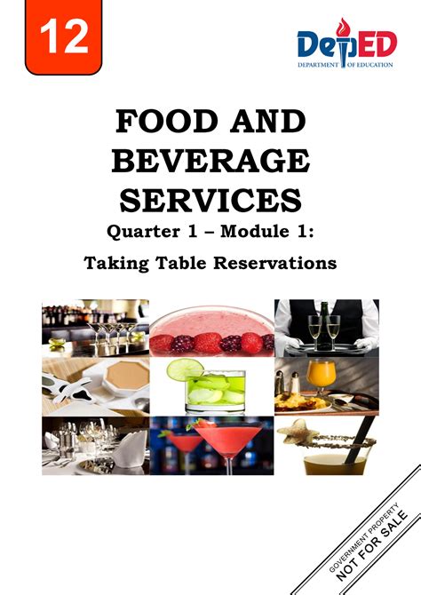 meaning of food beverage service pdf Reader