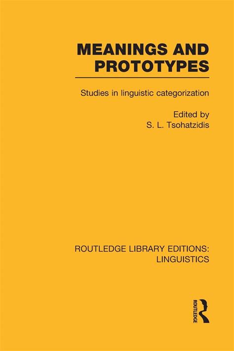 meanings prototypes linguistic categorization linguistics PDF