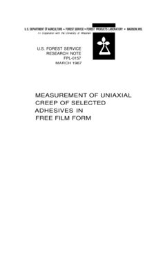 measurement of uniaxial creep of selected adhesives in free film form measurement of uniaxial creep of selected adhesives in free film form Kindle Editon