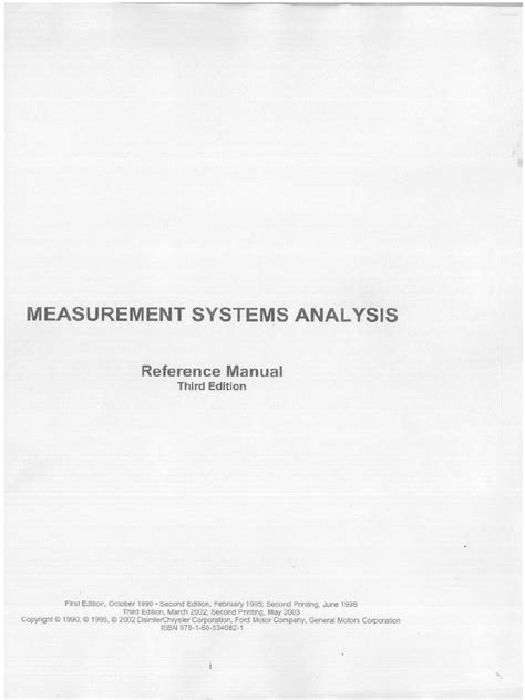 measurement system analysis analysis manual Epub