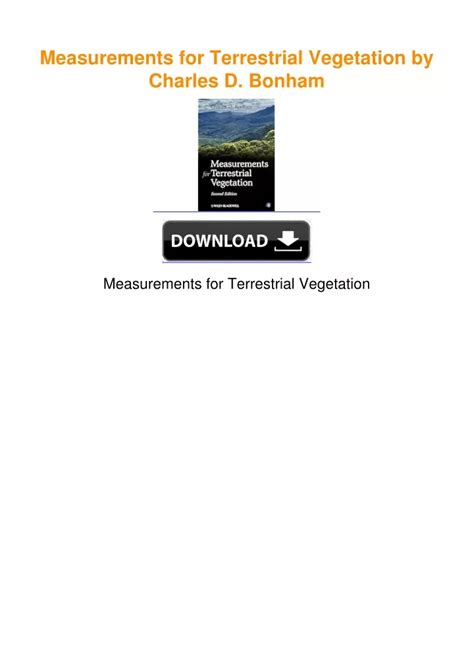 measurements for terrestrial vegetation PDF