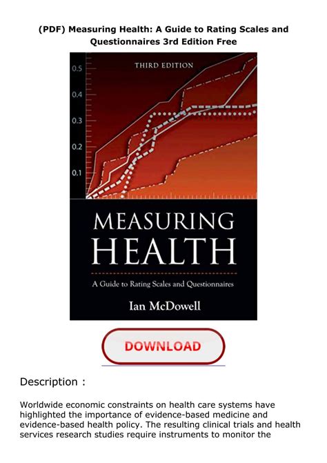 measuring health a guide to rating scales and questionnaires Reader