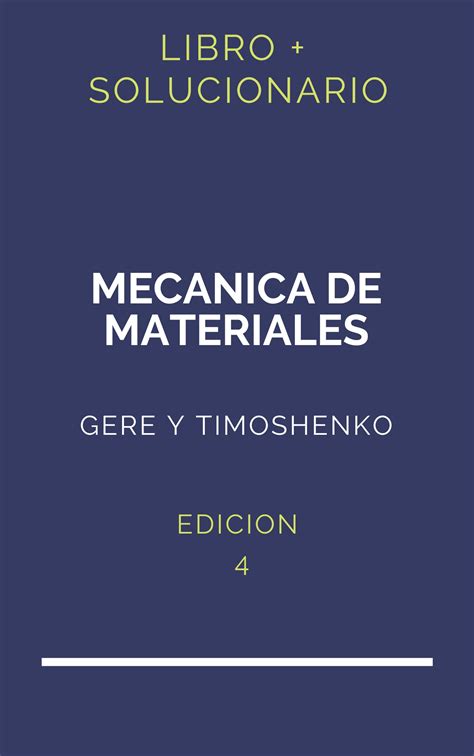 mecanica de materiales timoshenko 4 edicion pdf Epub