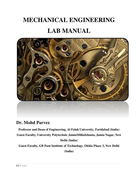 mechanical engineering lab manual second sem Kindle Editon