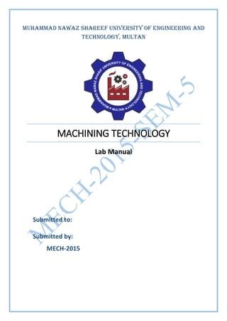 mechanical engineering manufacturing technology lab manual Kindle Editon