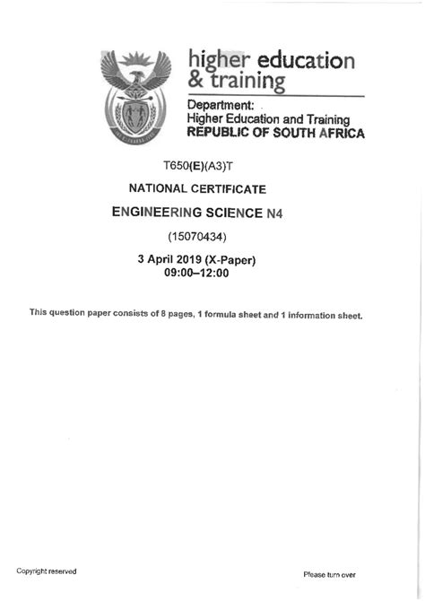 mechanical engineering past papers n4 PDF