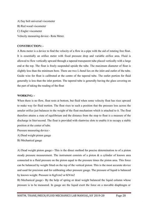 mechanical fm lab manual pdf Doc