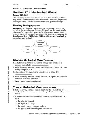 mechanical waves answer key PDF