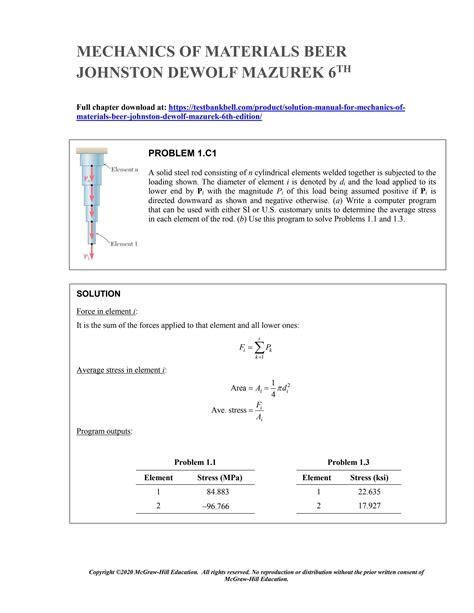 mechanics of materials 6th edition solution manual beer Reader