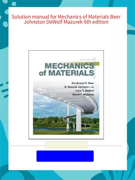 mechanics of materials beer 6th solutions manual Epub