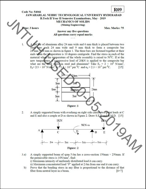 mechanics of solids old question papers PDF