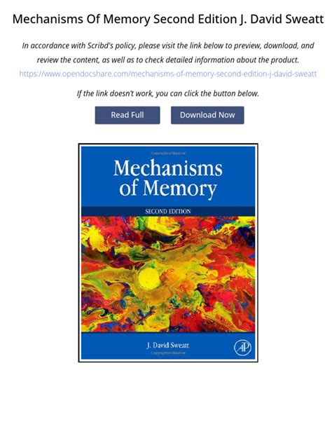 mechanisms of memory second edition PDF