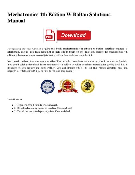 mechatronics w bolton 4th edition PDF