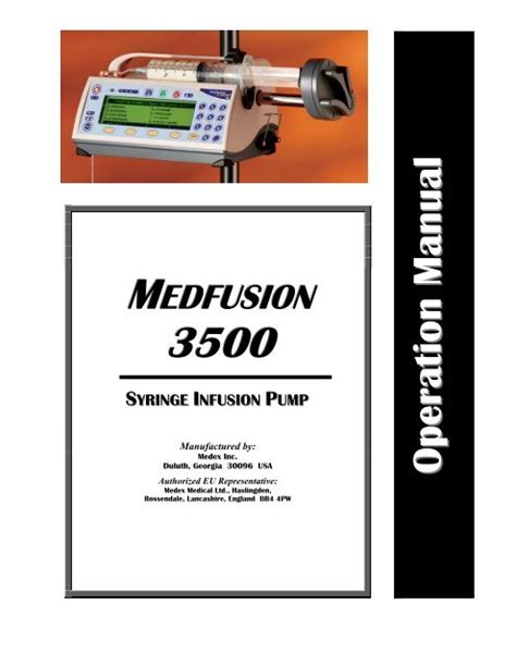 medfusion syringe pump model 3500 operators manual Epub