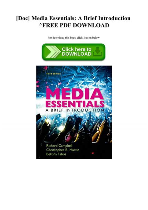 media essentials a brief introduction 2nd edition pdf Doc