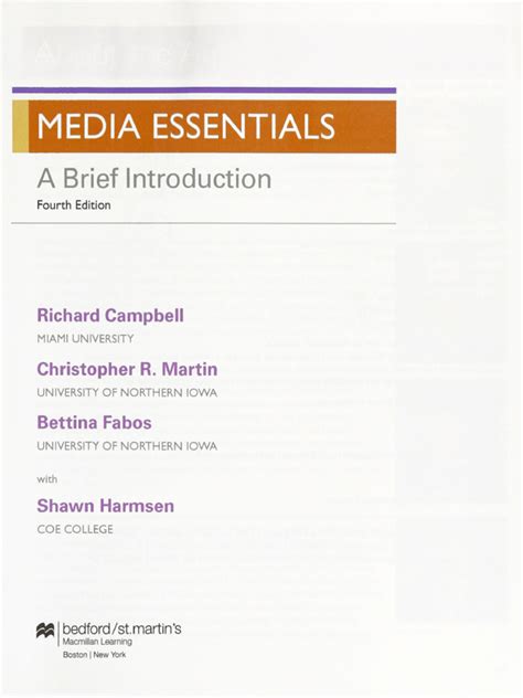 media essentials a brief introduction 2nd edition pdf Doc