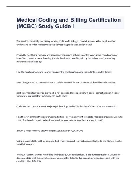 medical billing study guide Epub