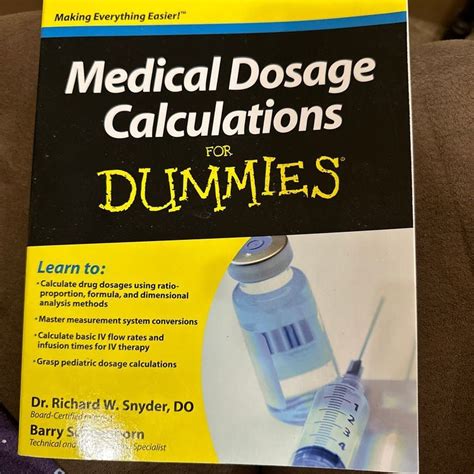 medical dosage calculations for dummies Epub