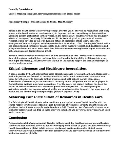 medical ethical issues essays Doc