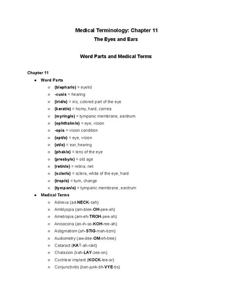 medical terminology chapter 8 answers Doc