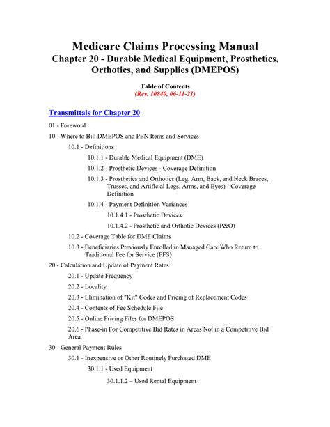 medicare claims processing manual chapter 20 dmepos PDF