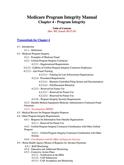 medicare manual chapter 4 PDF