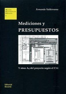 mediciones y presupuestos para arquitectos e ingenieros de edificacion manuales universitarios de edificacion PDF