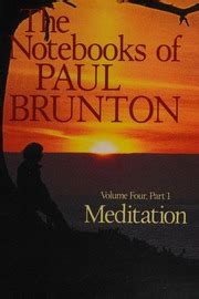 meditation the notebooks of paul brunton part 1 volume 4 Doc