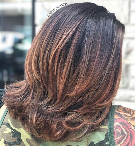 medium length layered hair