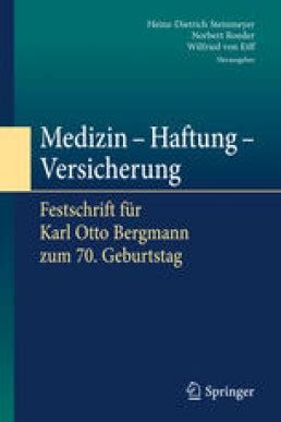medizin versicherung festschrift bergmann geburtstag PDF