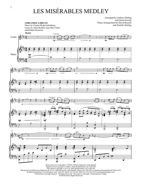 medley from les miserables sheet music Reader