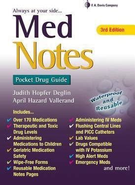 mednotes pocket drug guide daviss notes PDF