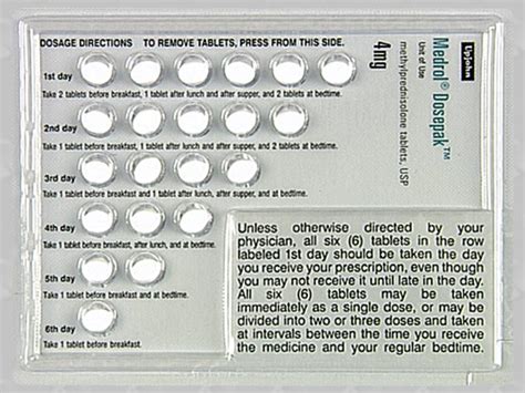 medrol dose pack doses