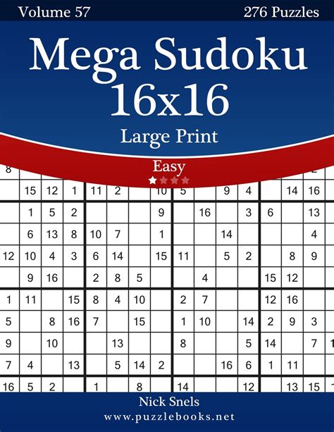 mega sudoku 16x16 large print easy volume 57 276 logic puzzles Reader
