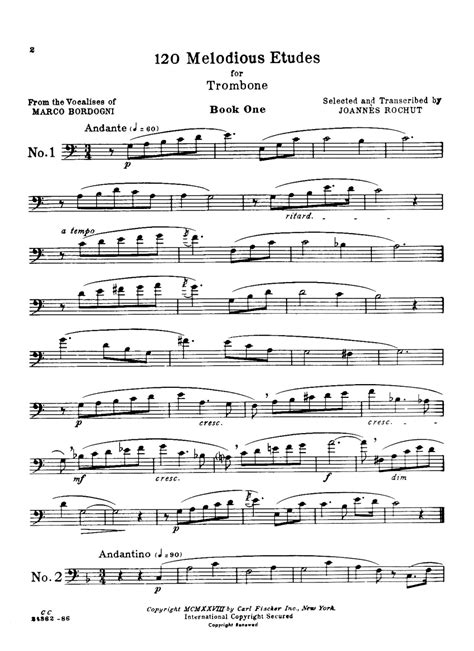 melodious etudes for trombone book 1 Epub