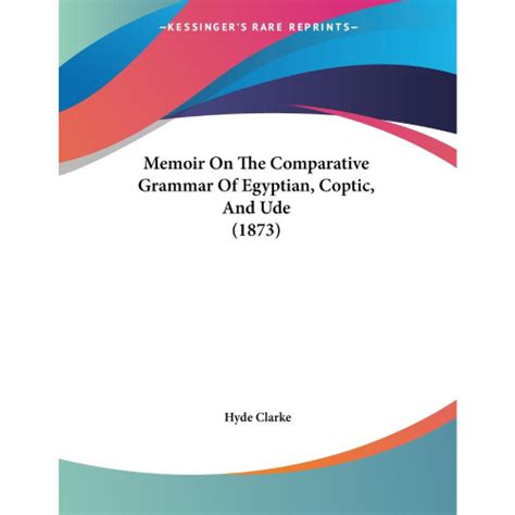 memoir on comparative grammar of Kindle Editon