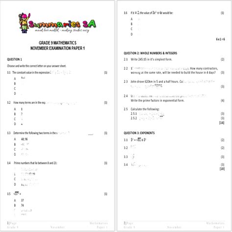 memorandum of mathematics final exam of 2014 november paper 1 pdf Reader