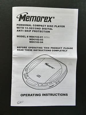 memorex compact disc player manual Doc