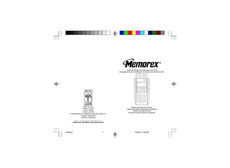 memorex mb002 04 voice recorders owners manual PDF