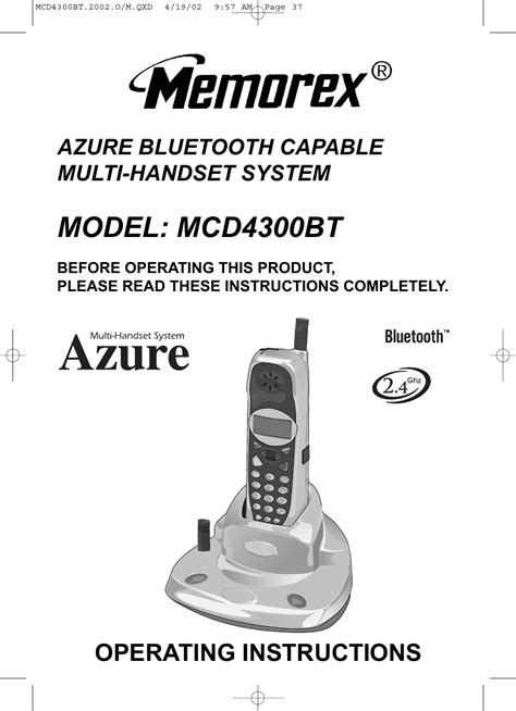 memorex mcd4300bt telephones owners manual Epub