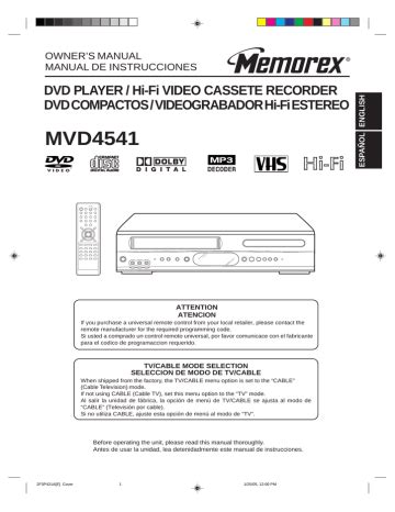 memorex vr3 codes user guide Reader