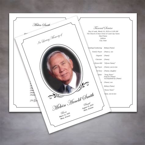 memorial service program template pdf Epub