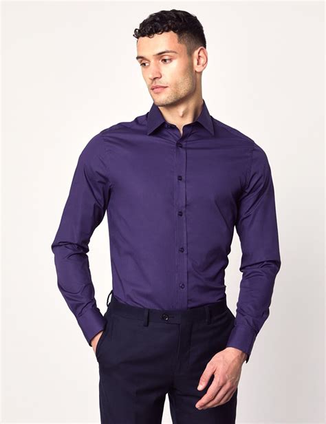 men purple shirt