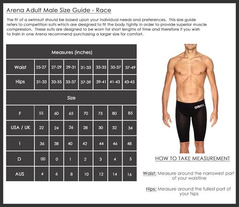 Men S Swimsuit Size Chart