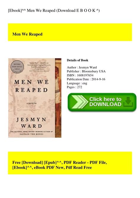 men-we-reaped-summary Ebook Kindle Editon