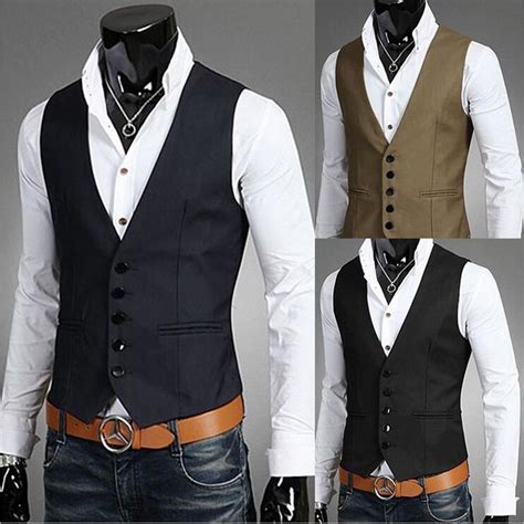 mens casual dress vest