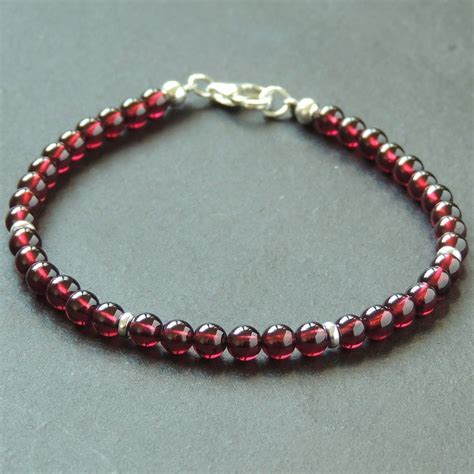 mens garnet bracelet