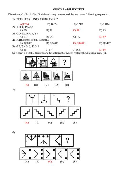 mental ability test sample papers for indian coast guard Reader