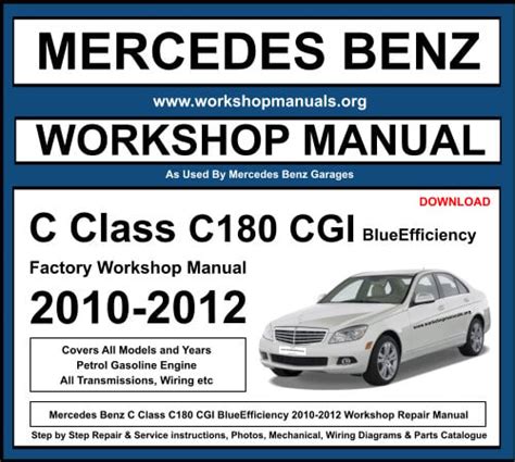 mercedes benz c180 manual PDF