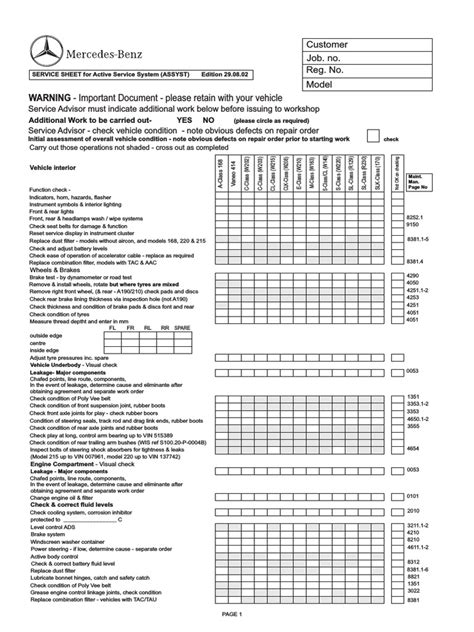 mercedes benz service b checklist Epub